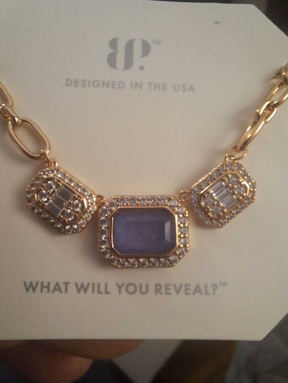 Bomb Party OG Necklace with Lavender Stone and Rose Gold Plating